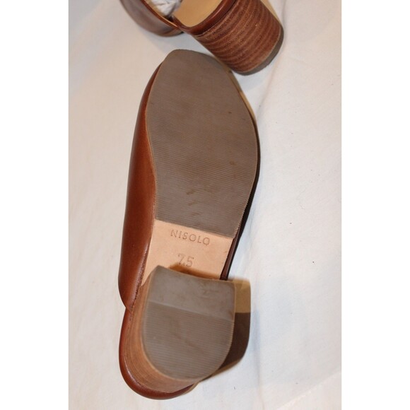 NISOLO WOMEN'S ALL DAY LEATHER HEELED MULE CHCOLATE SZ 7.5 NEW! $170 - Picture 5 of 5